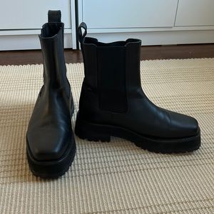 Other Stories black lugg sole Chelsea boot